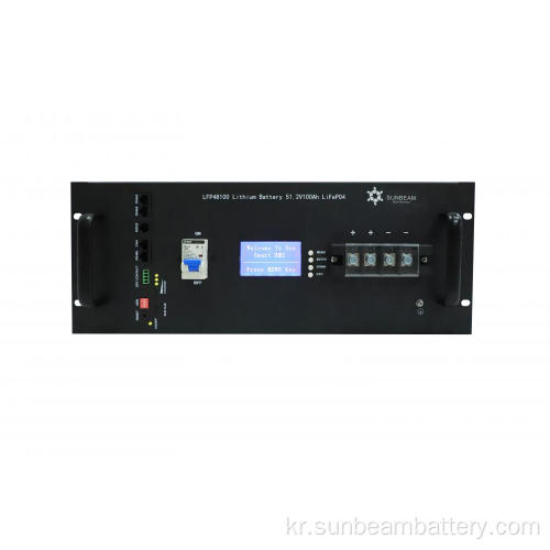 스마트 BMS 48V 100AH ​​LIFEPO4 4U 케이스 배터리